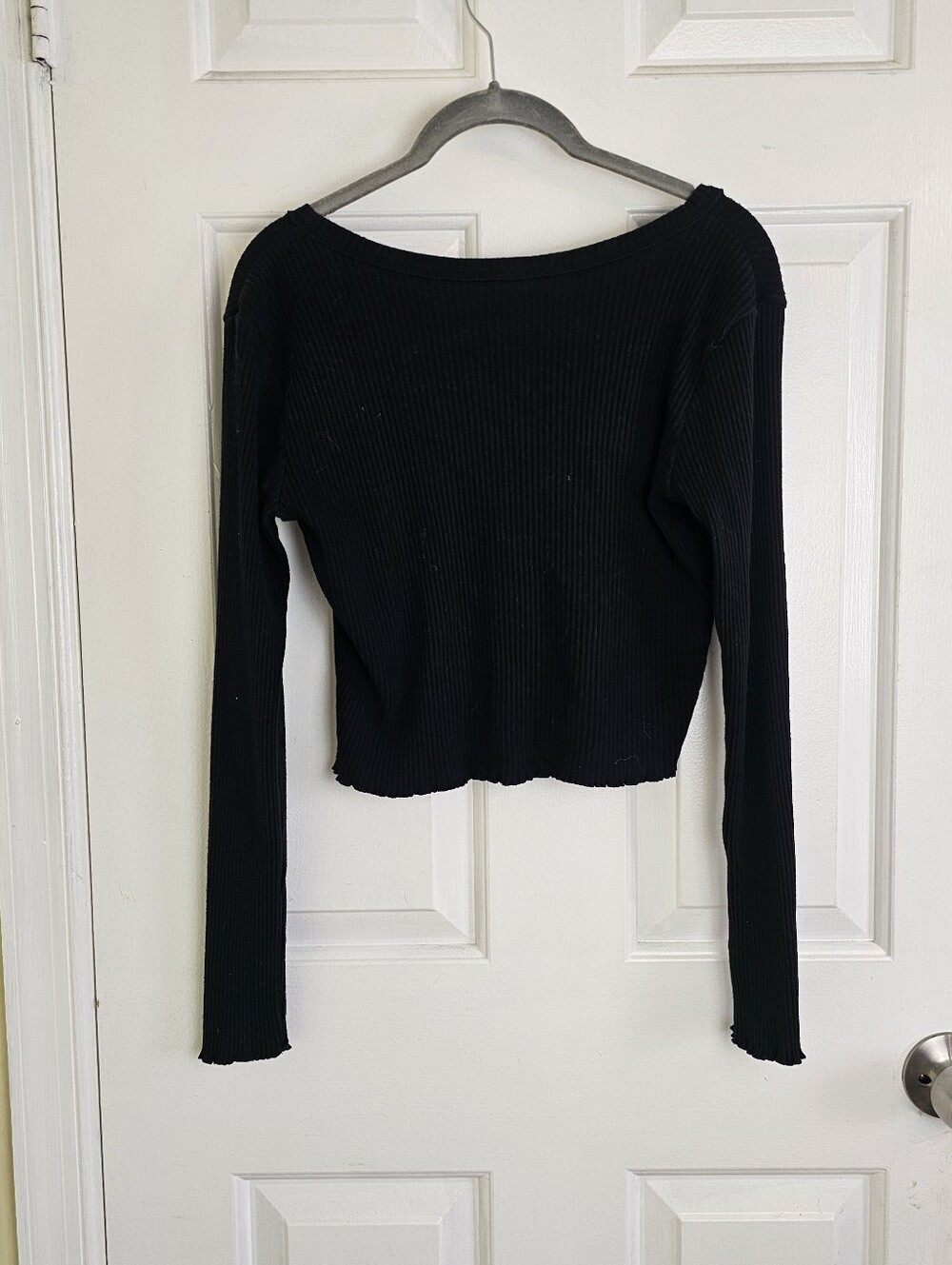 Wild Fable Ribbed Button Down Crop Carigan - Picture 2 of 4